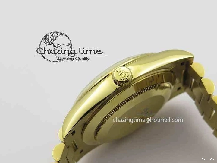 MiroTime 0427 Cozy Day-Date 40mm 228238 YG Noob 1:1 Best Edition Silver Dial On YG President Bracelet A 3710